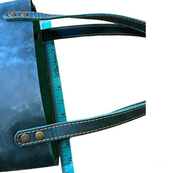 Full Grain Leather Tote in Midnight Blue - Picture 12 of 12